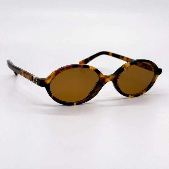 NEW MIU MIU SMU 04Z 19P2Z1 OVAL HAVANA BROWN WOMEN SUNGLASSES MU04ZS 19P2Z1 main image 5